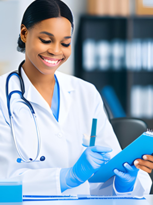 Nurse Working In A Lab